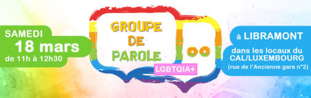 Groupe de parole | communauté LGBTQIA+ Groupe de parole | communauté LGBTQIA+